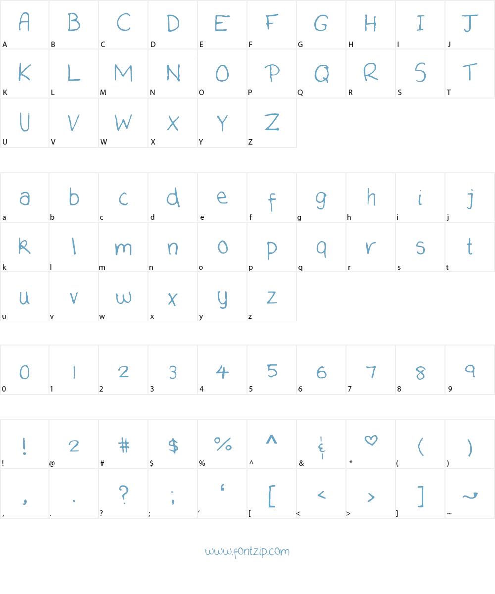 TeenageDream Font Character