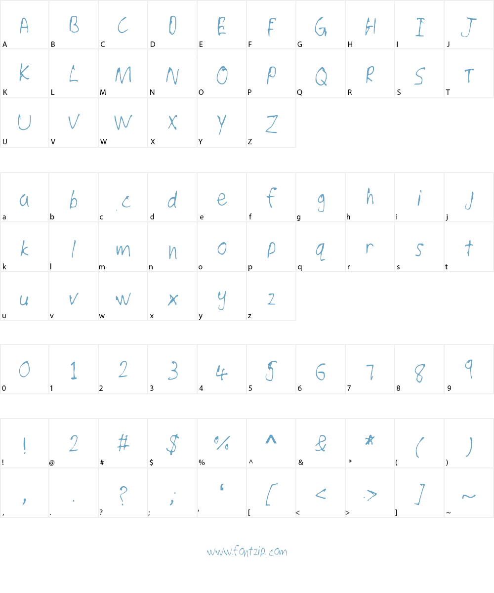 IsaacWrites Font Character
