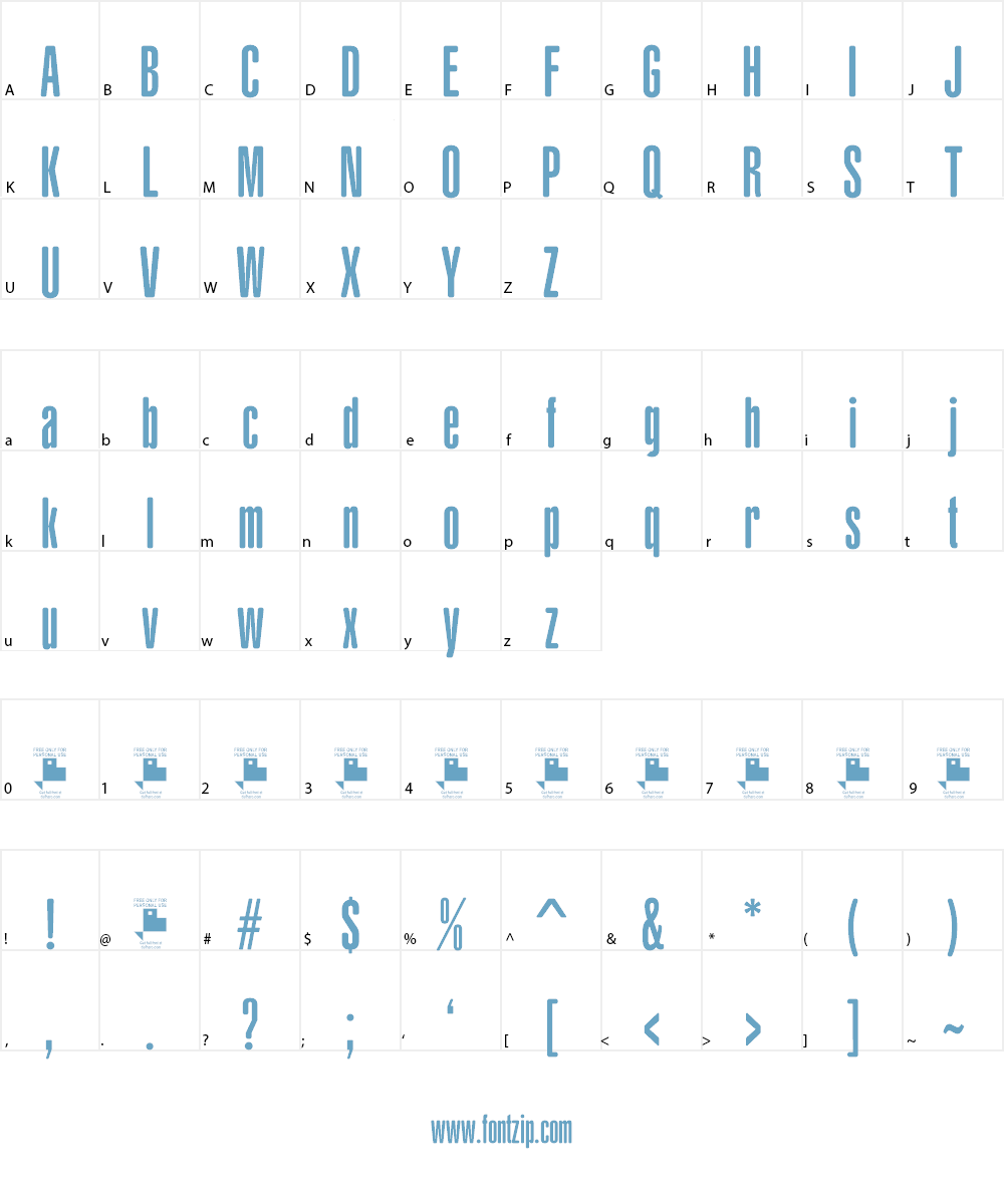 Yacarena Ultra FFP Font Character