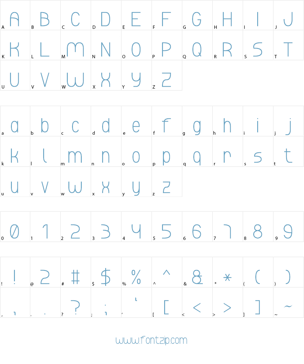 ABRICOS 7 Font Character