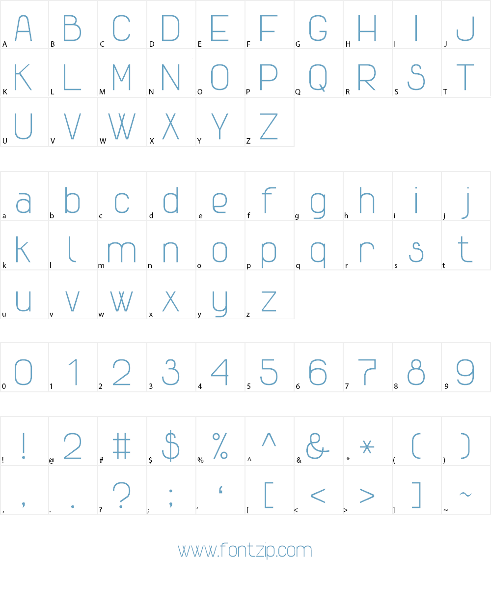Advanced Sans Serif 7 Font Character