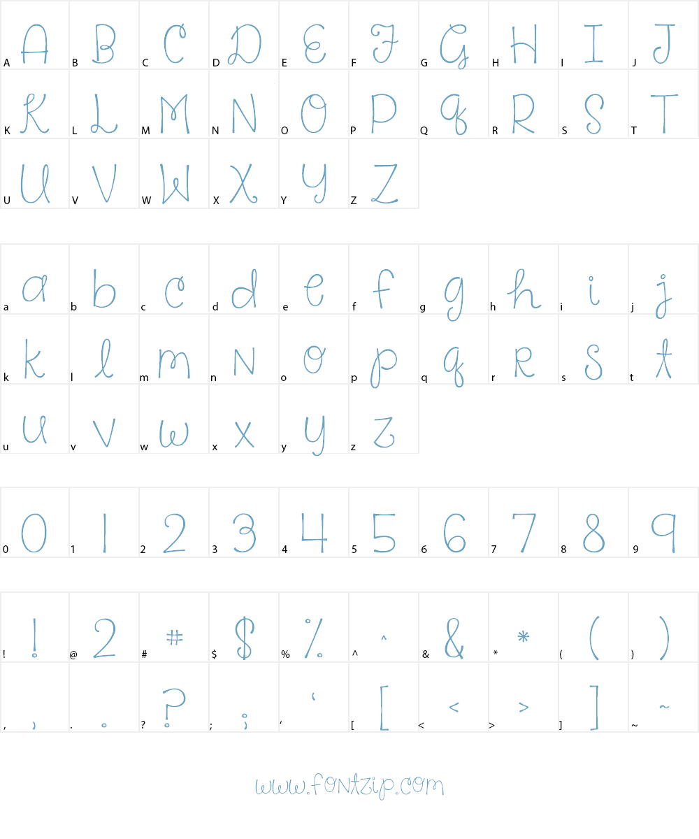 KG Say Something Font Character