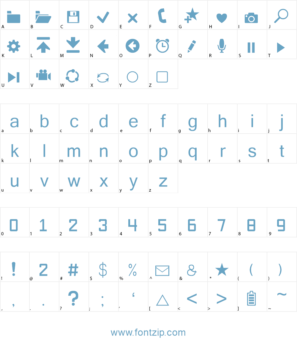 Software Kit 7 Font Character