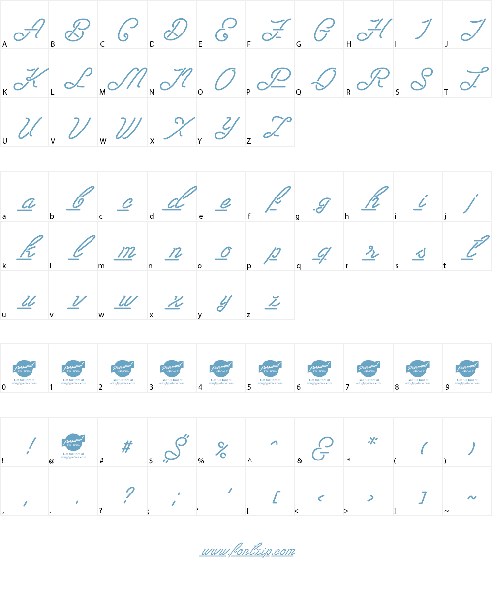 Las Enter Personal Use Only Font Character