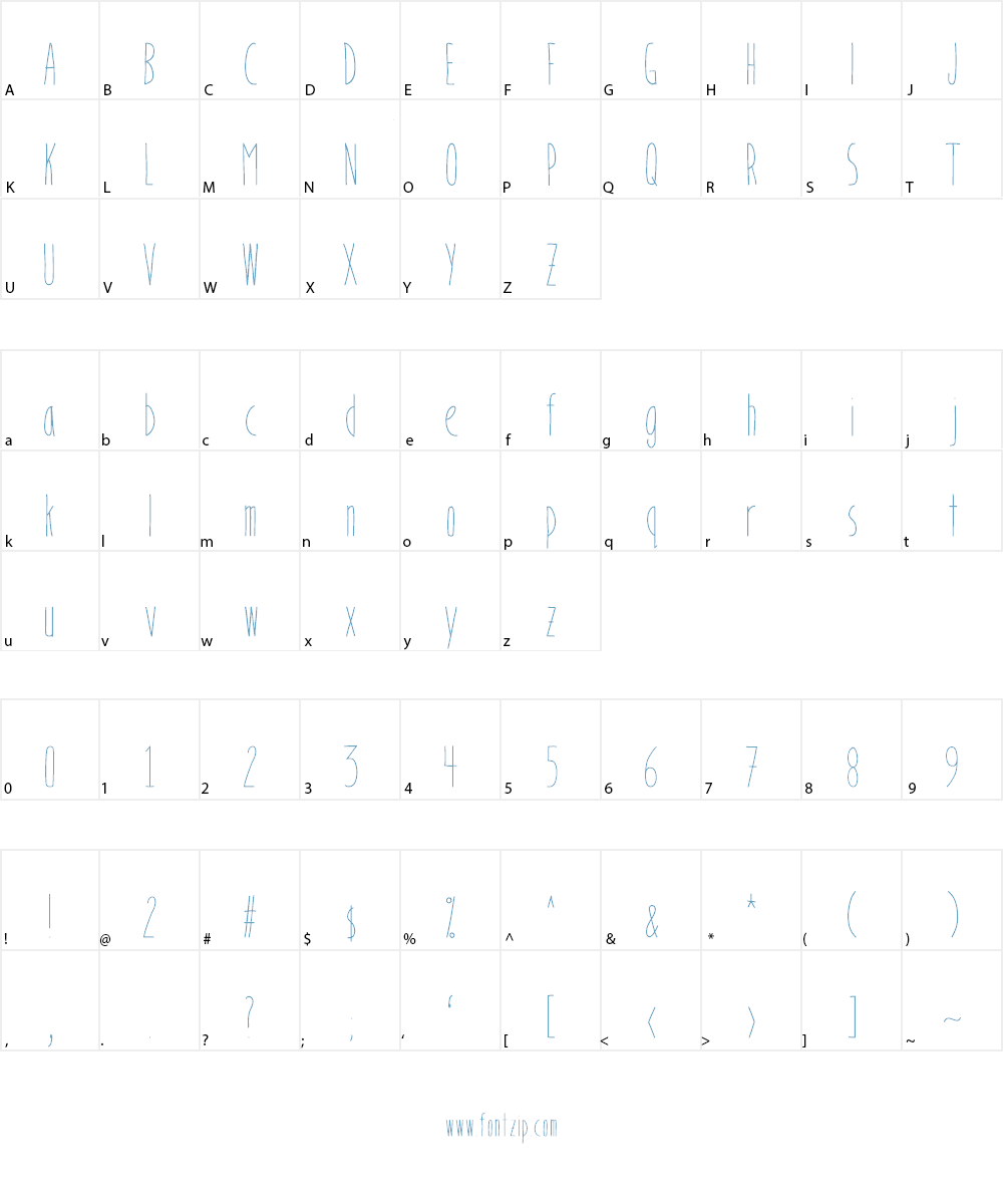 BookendsWithAccents Font Character