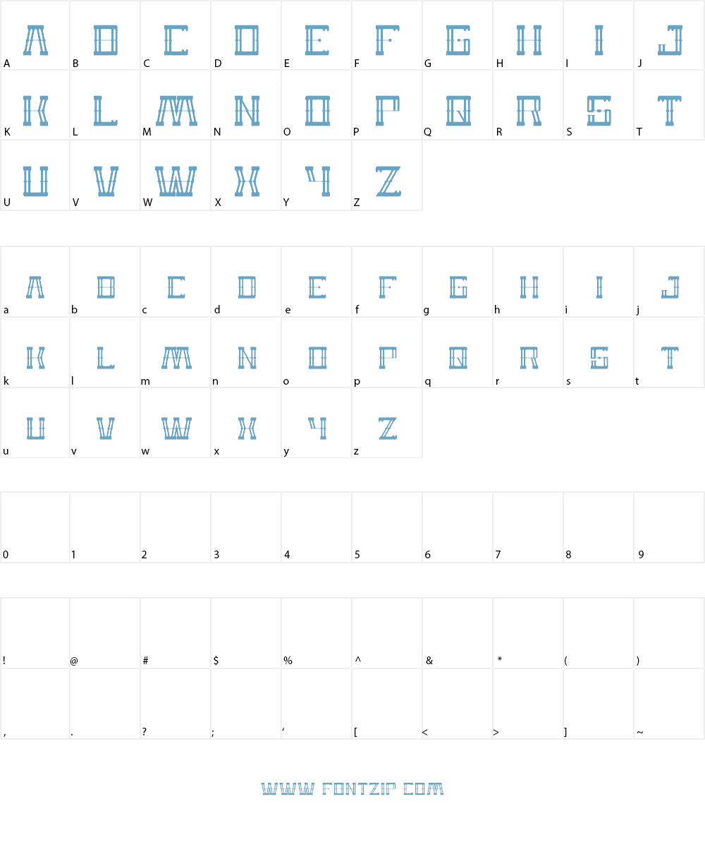 Zeppelin Font Character