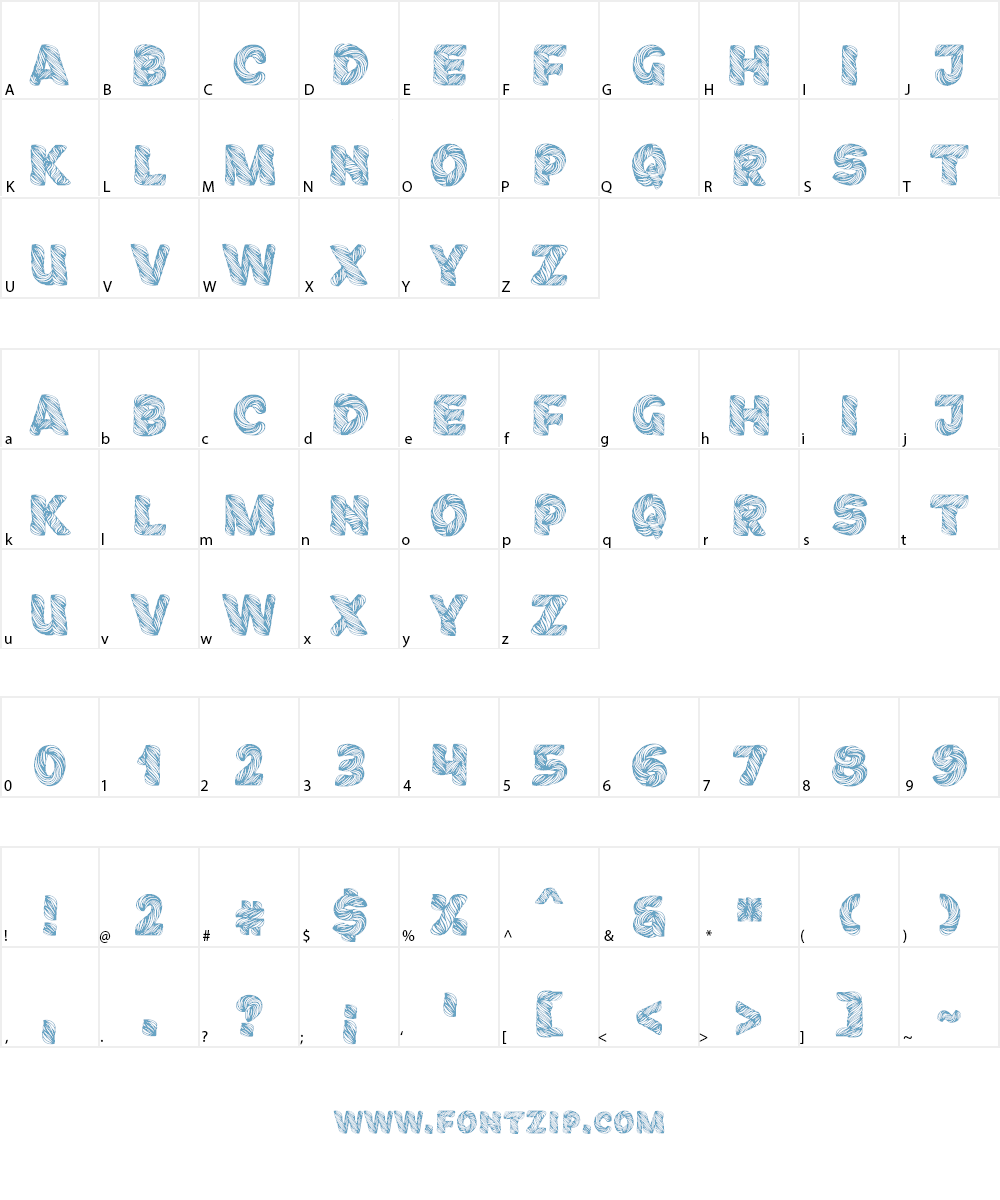 Fibography Personal Use Font Character