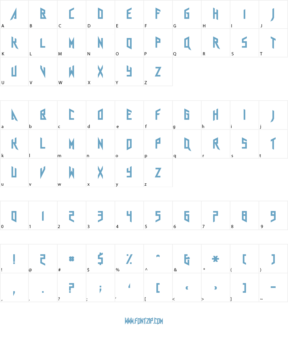Agra Axera Font Character