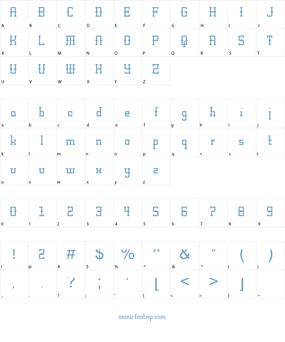Alt West Font Character