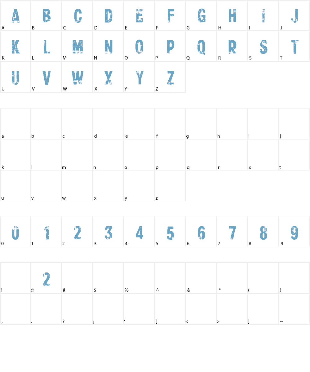 CF Xerography DEMO Font Character