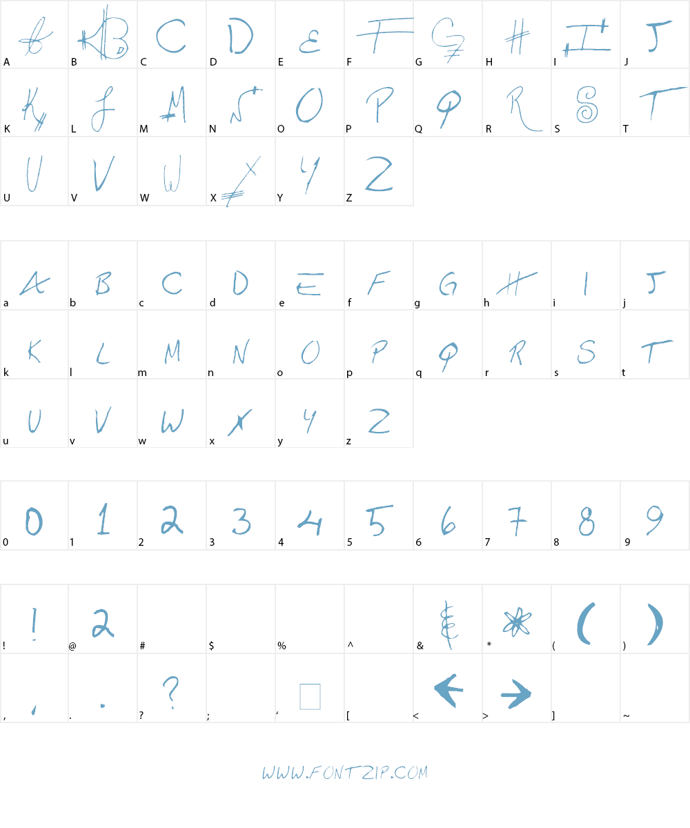 Anthony Kiedis Handwriting Font Character