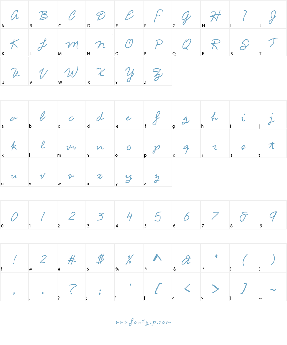 JD Din Font Character
