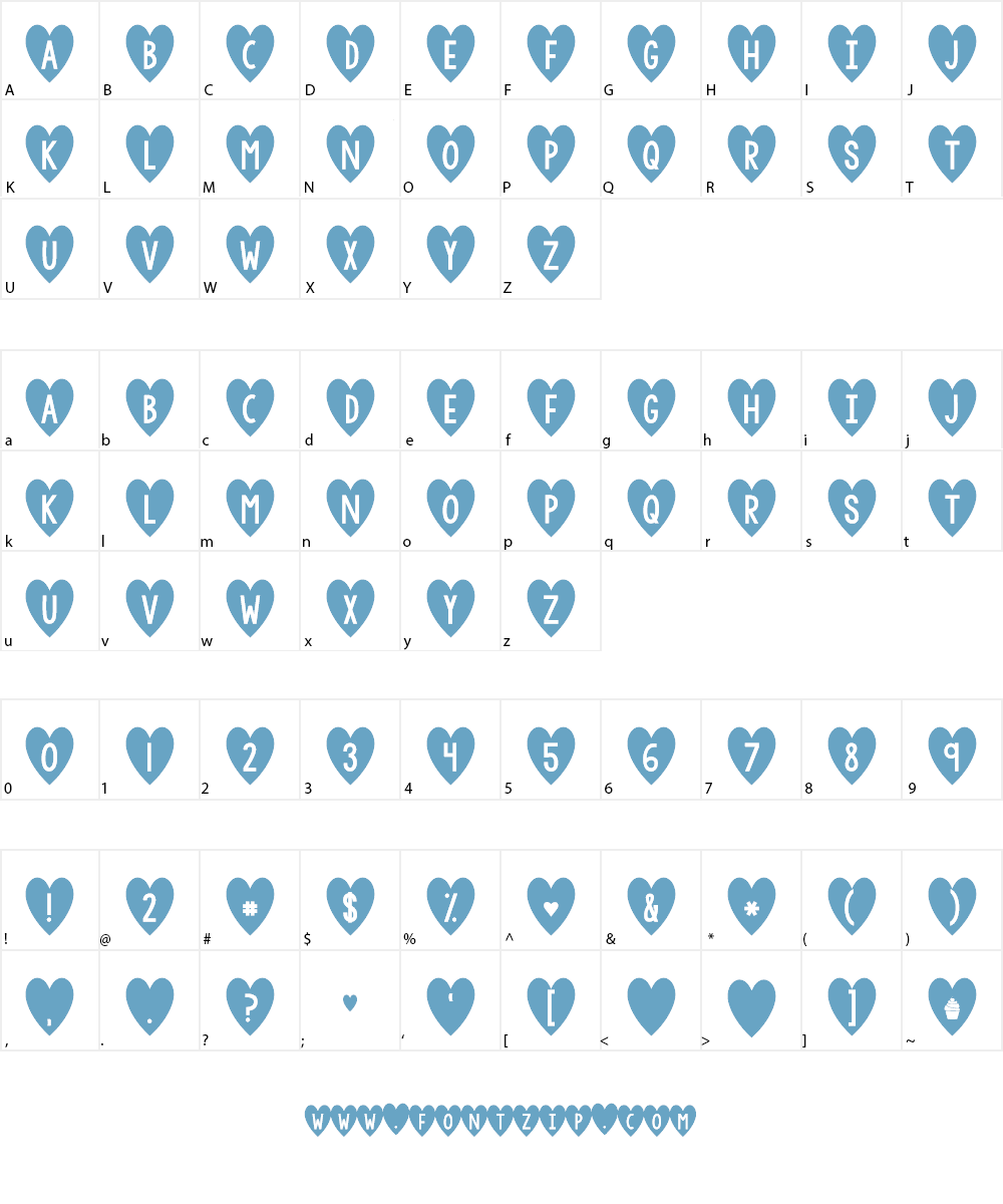 KG I And Love And You Font Character