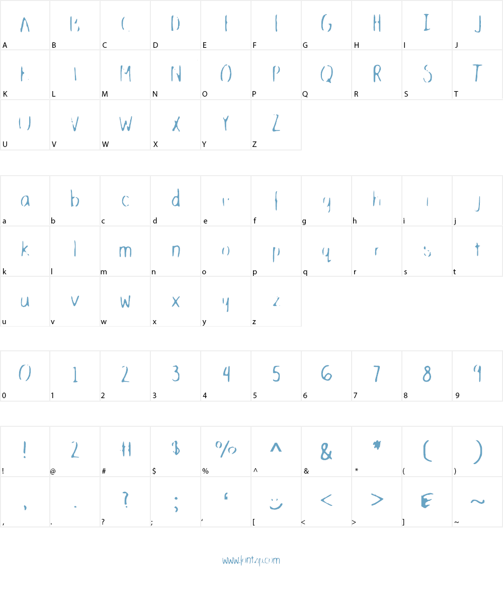 Cracked Font Character