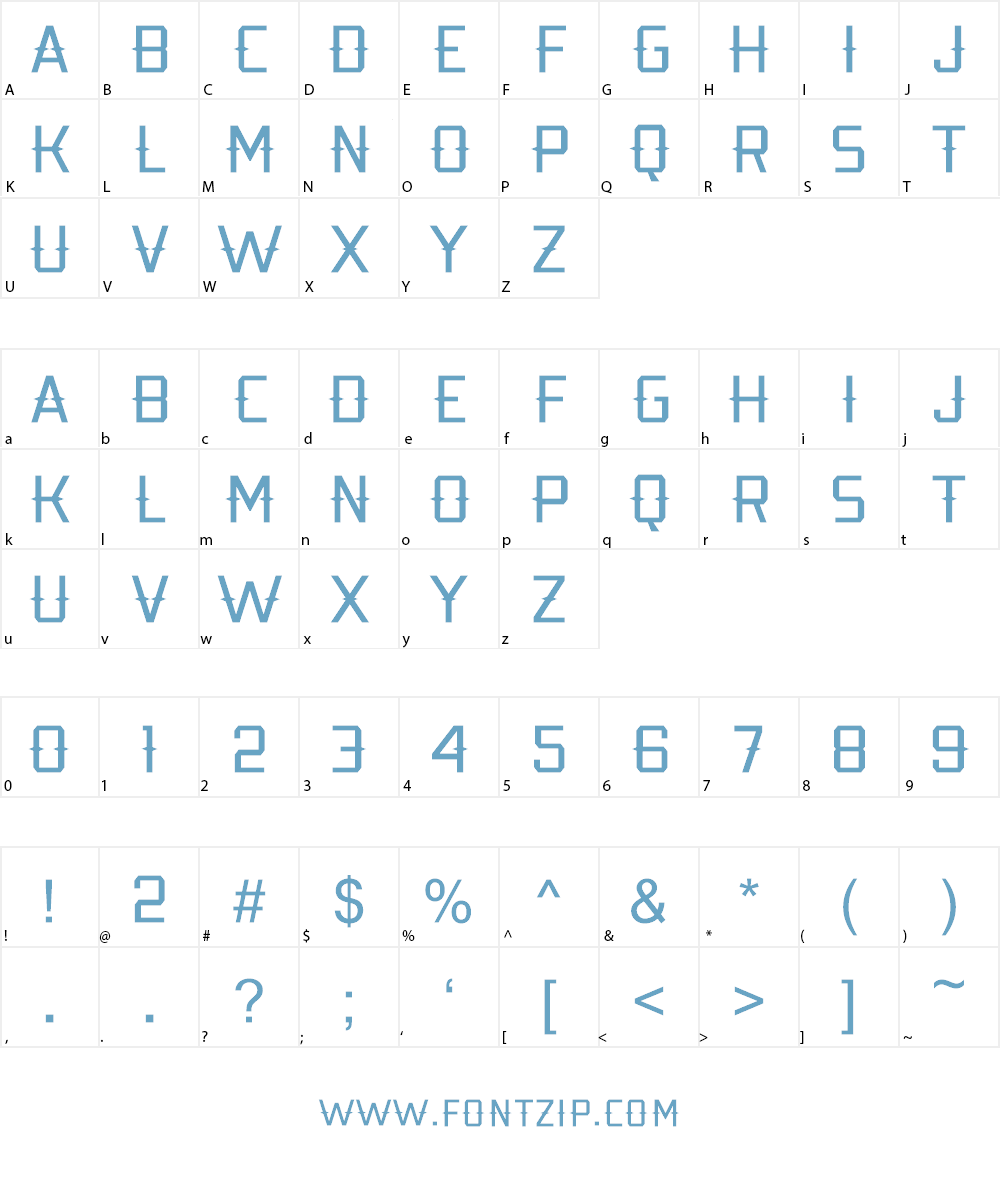 Kobarapi Font Character