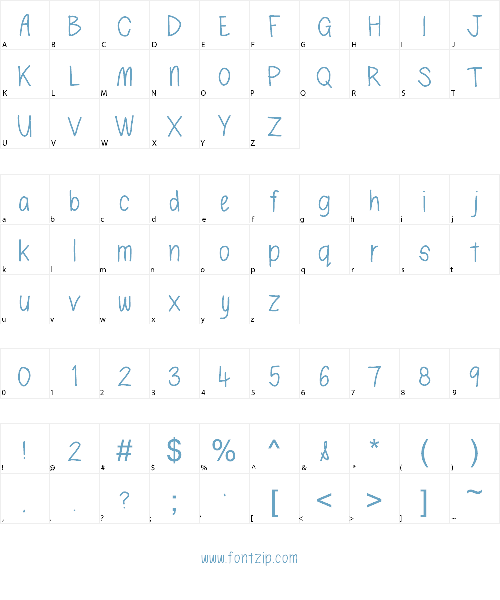 mine oh mine Font Character