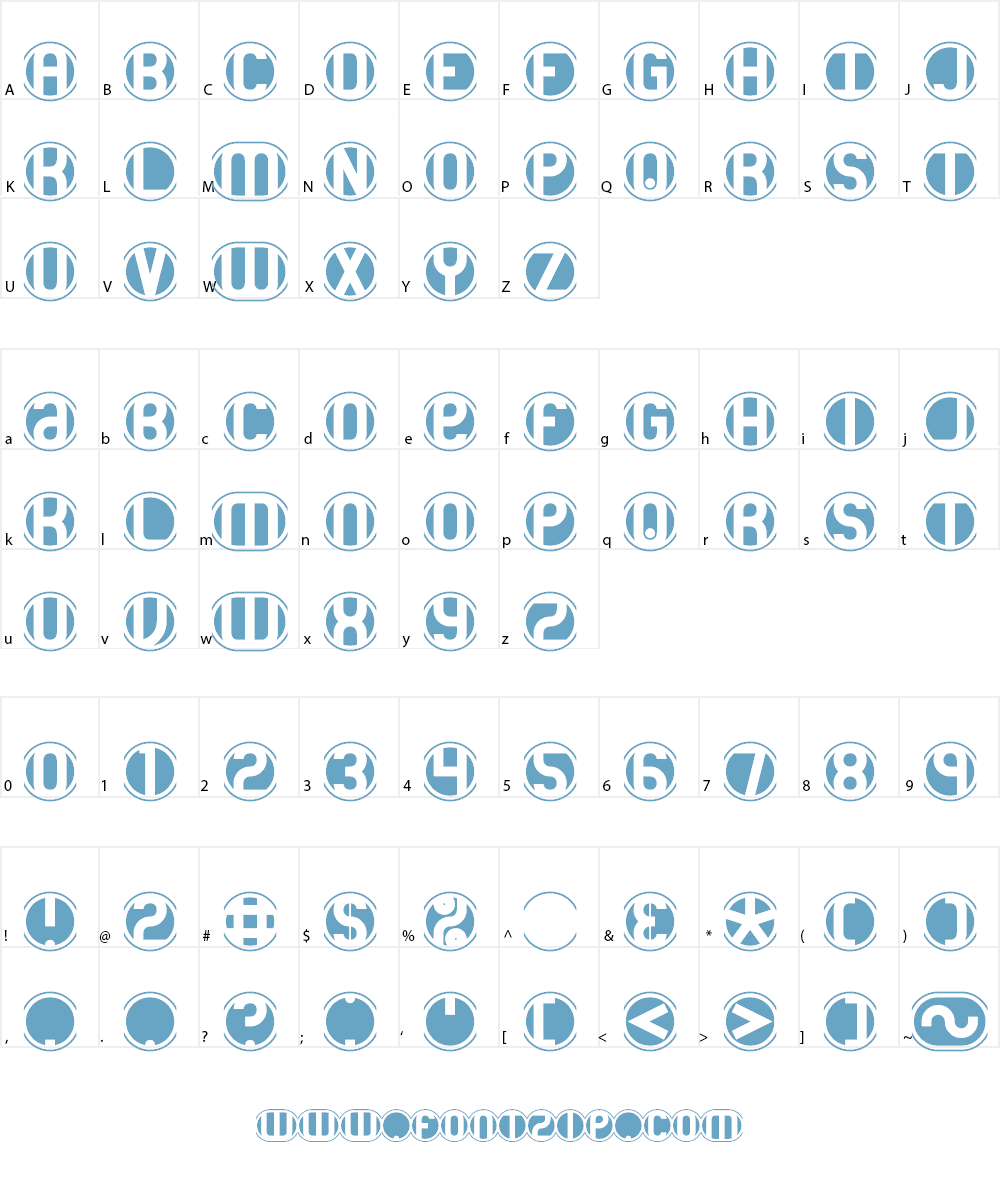 18 Holes BRK Font Character
