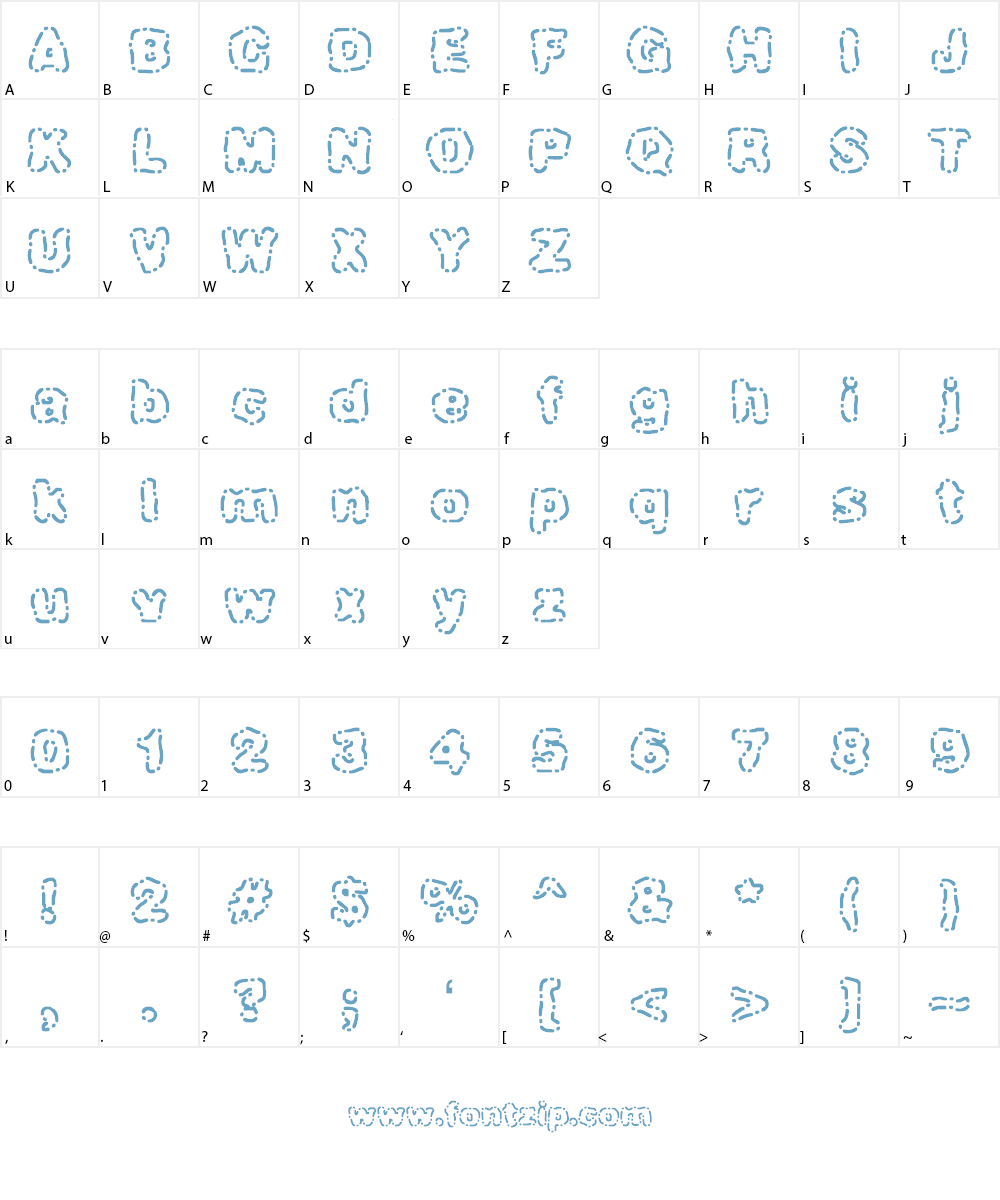 Dash Dot (BRK) Font Character
