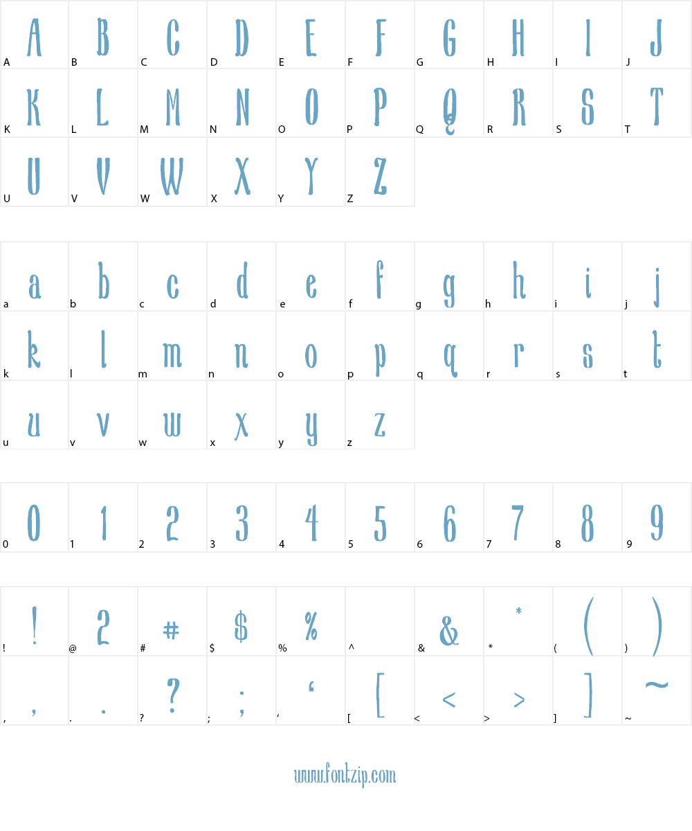 New School Class Med Font Character