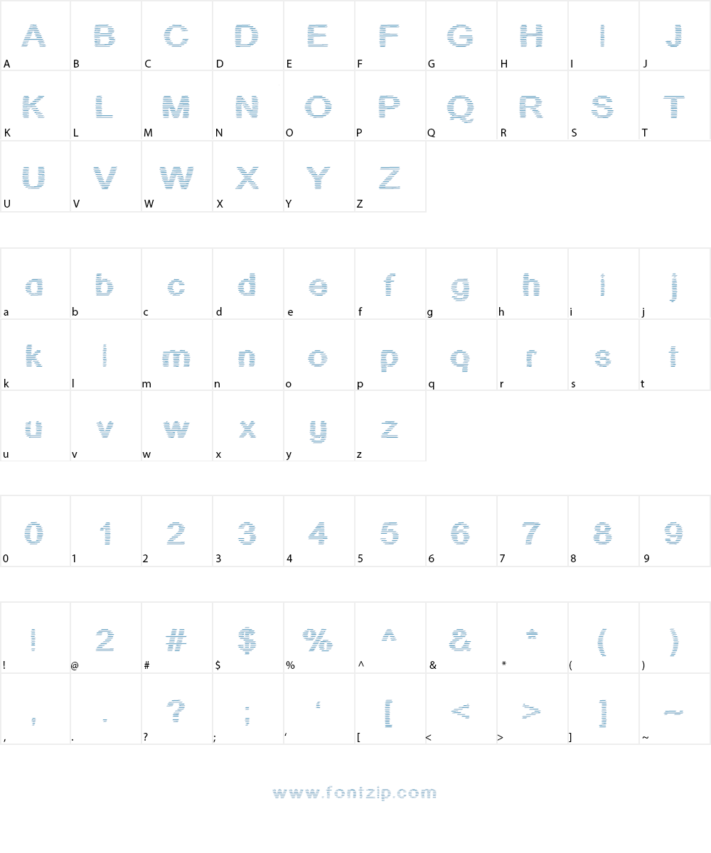 JD Stripex Font Character