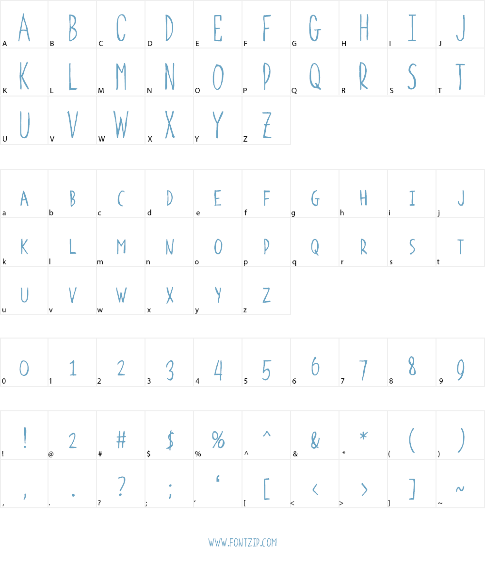 Apparitions Font Character