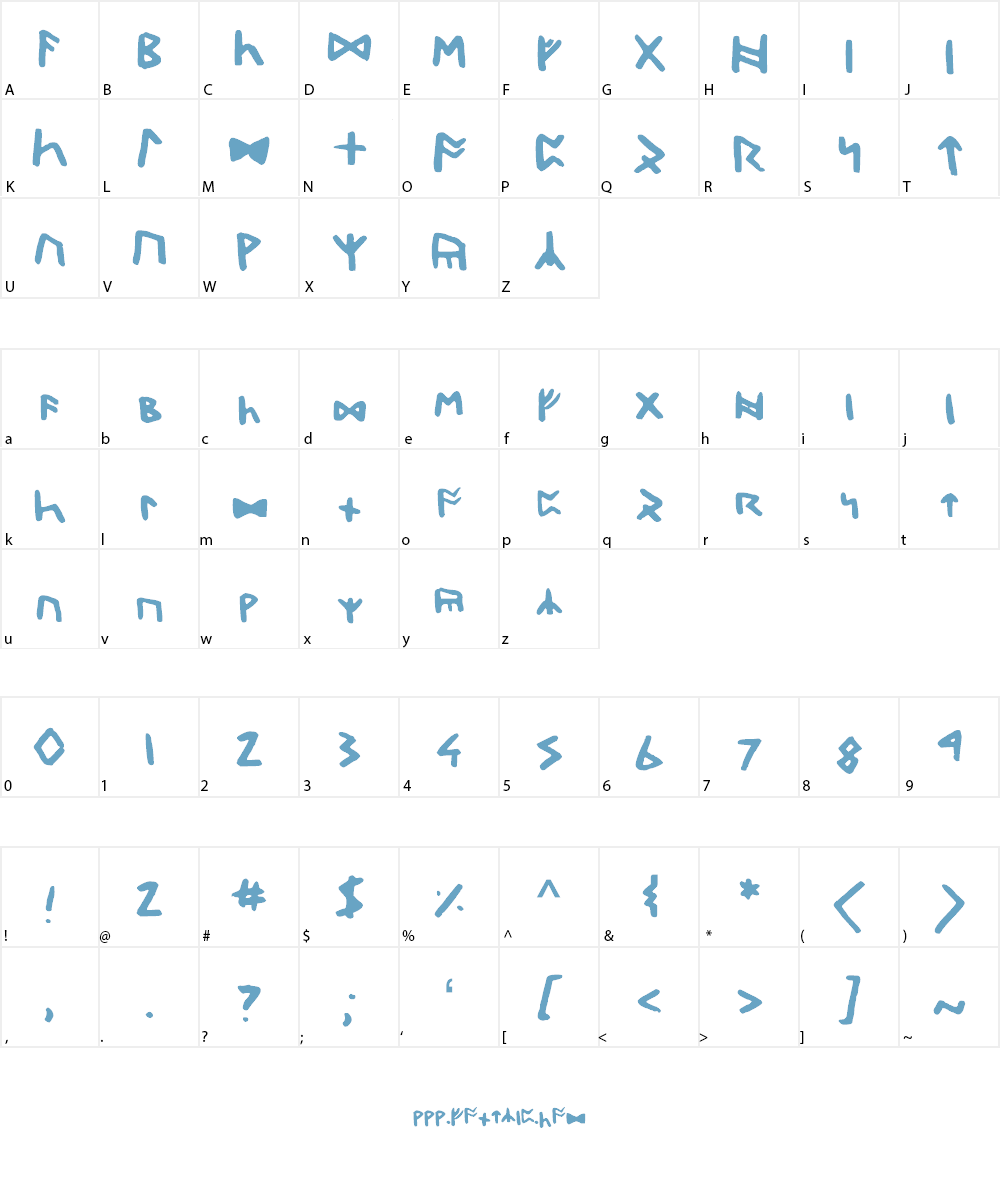 DwarfRunes Font Character