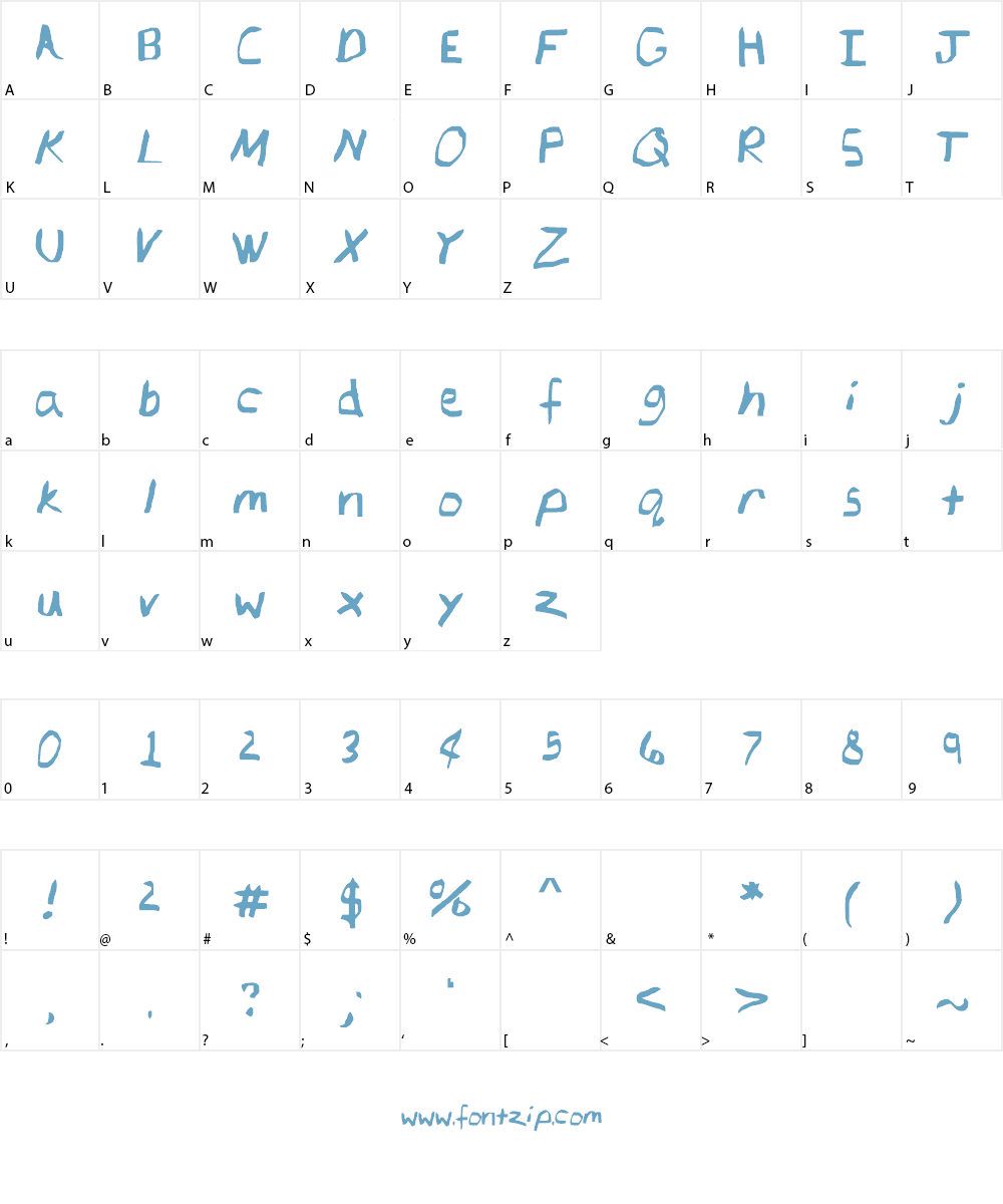 ChingChangRegular Font Character