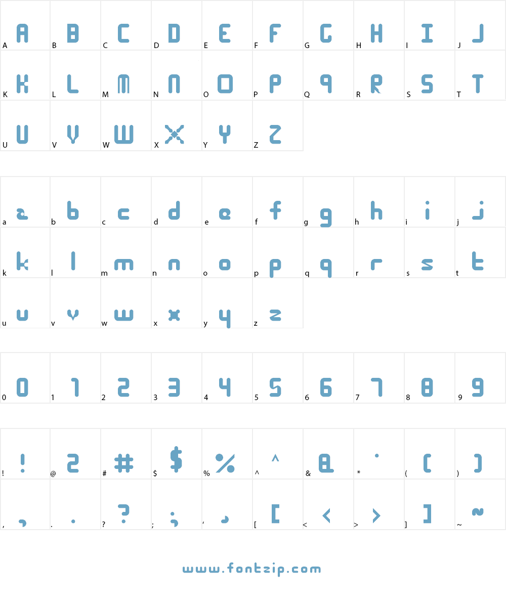 Roundy Font Character