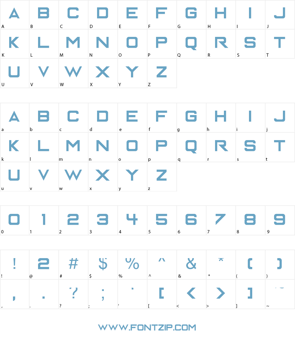Enter The Grid Font Character