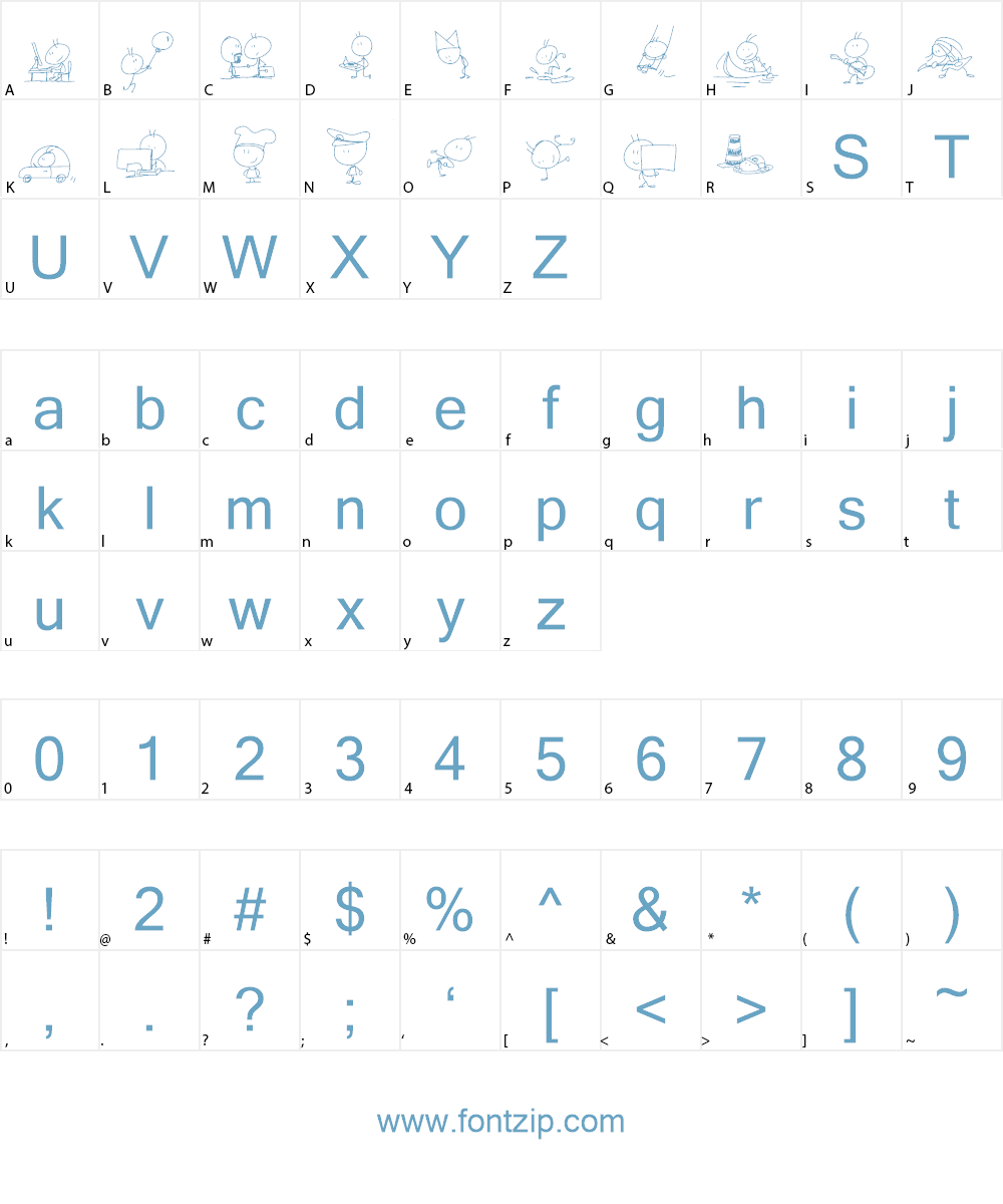 PWToonz Font Character