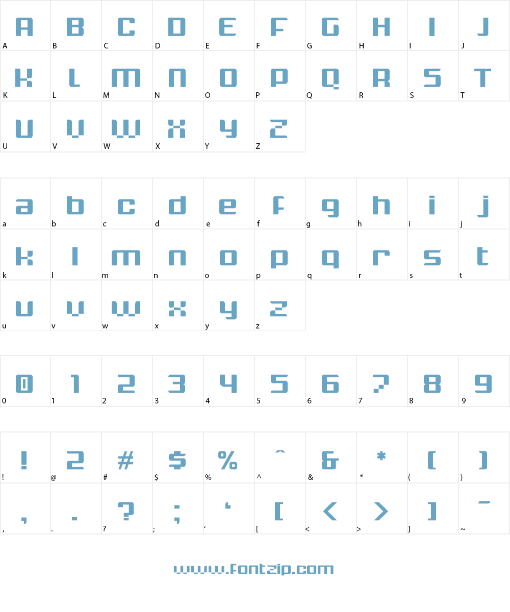 Krunch Font Character