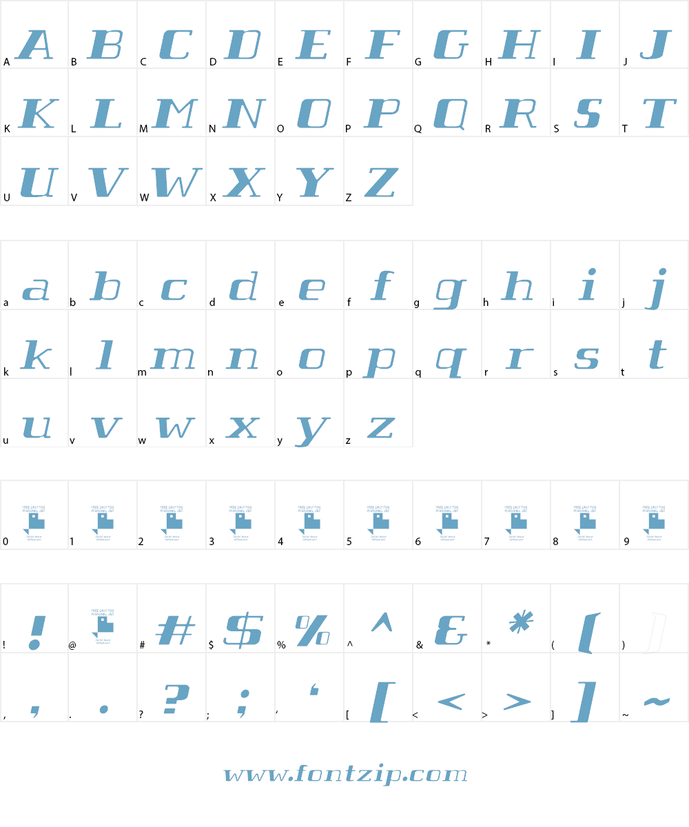 Tabaiba wild ffp Font Character