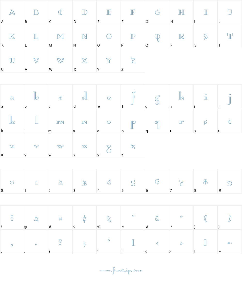 Dagerotypos Font Character