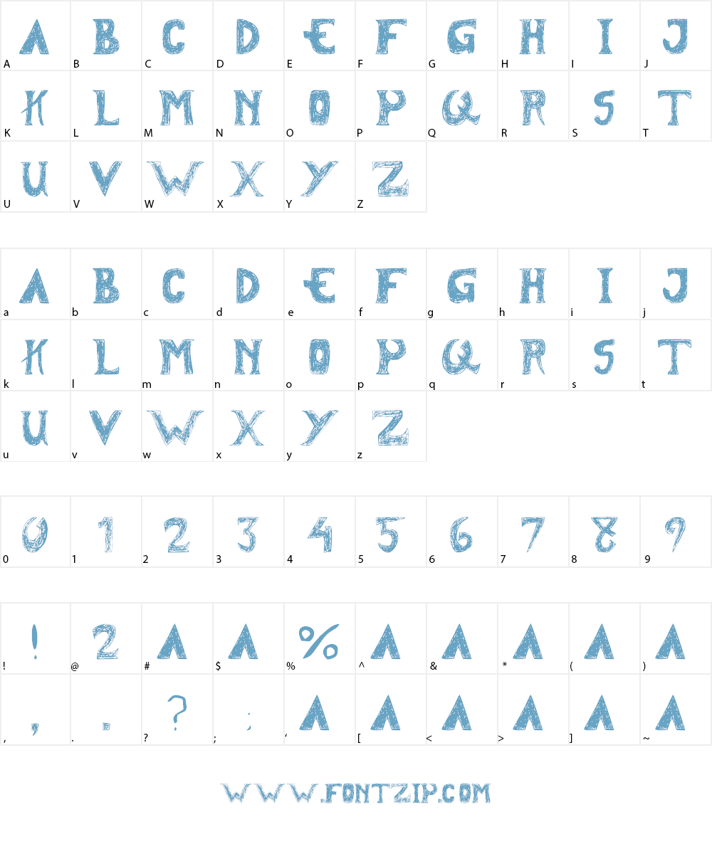 Tersesat Font Character