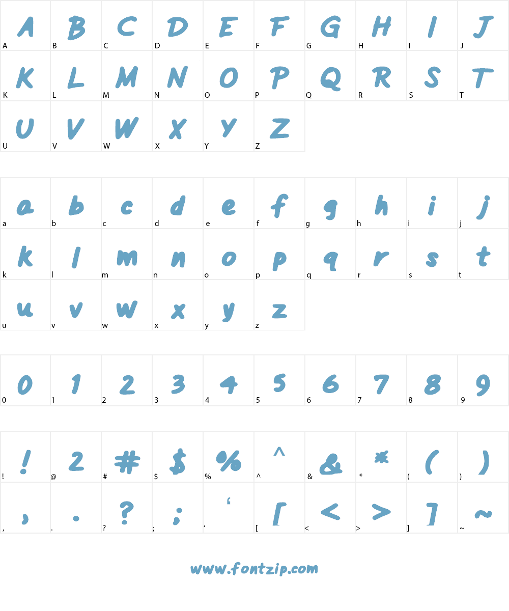 MHFB Font Character