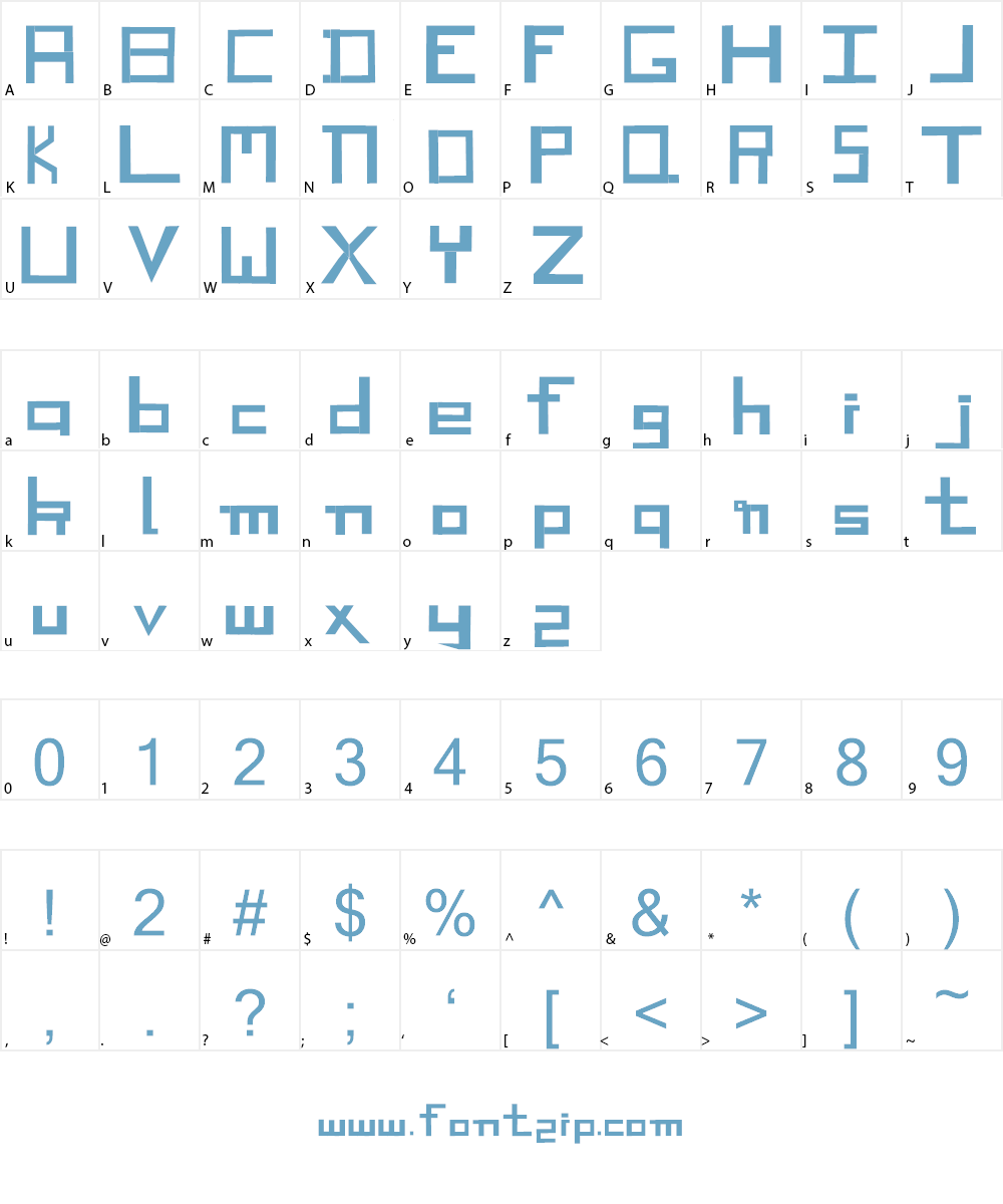 Galaxy Warrior Font Character