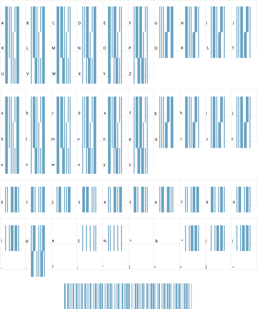 IDAutomationHC39M Font Character