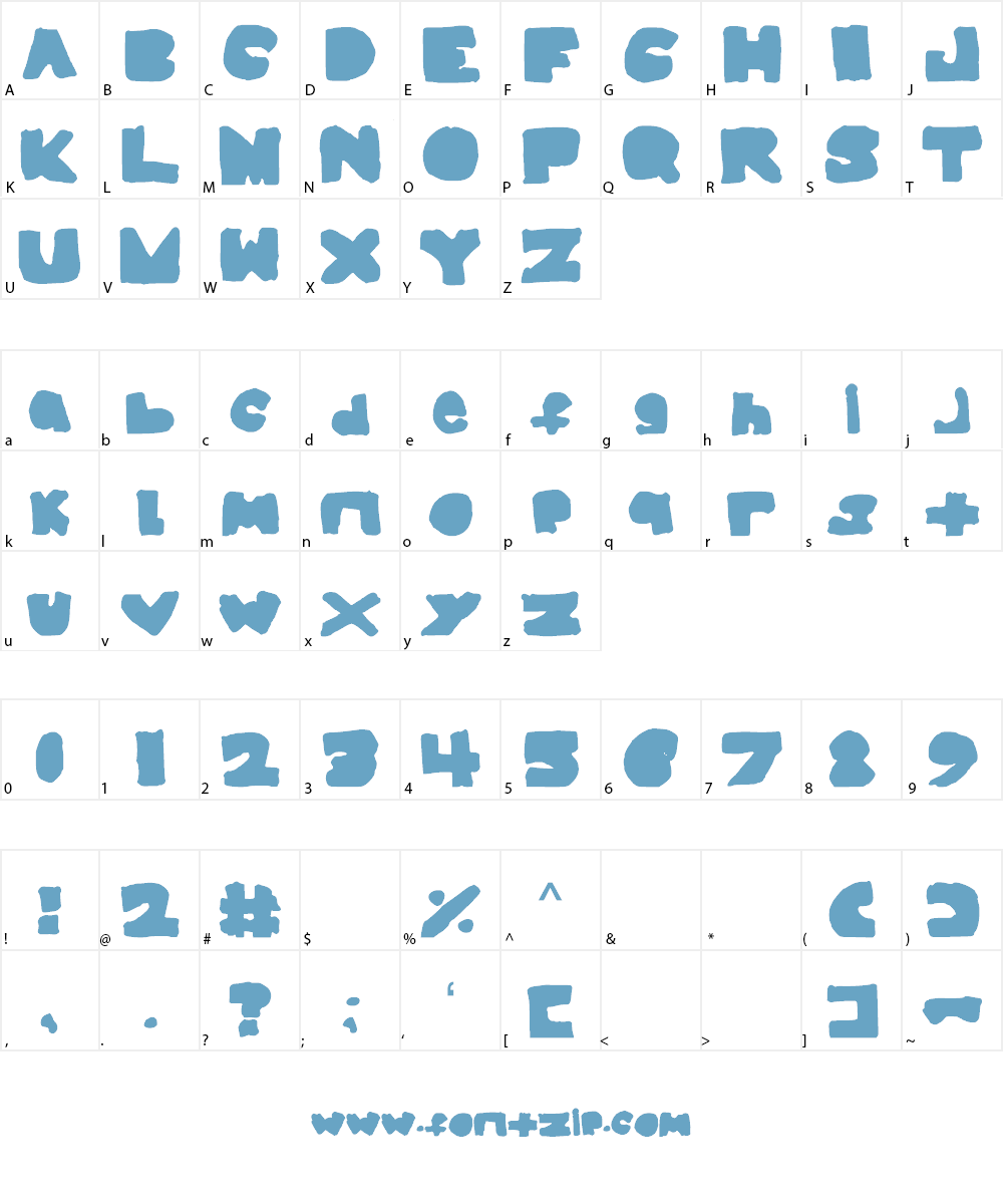 BigAndThick Font Character