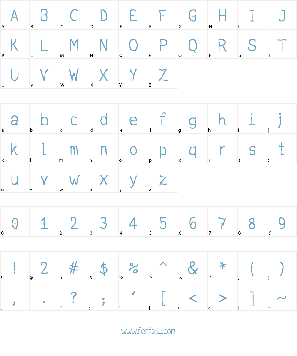 JD Daring Font Character