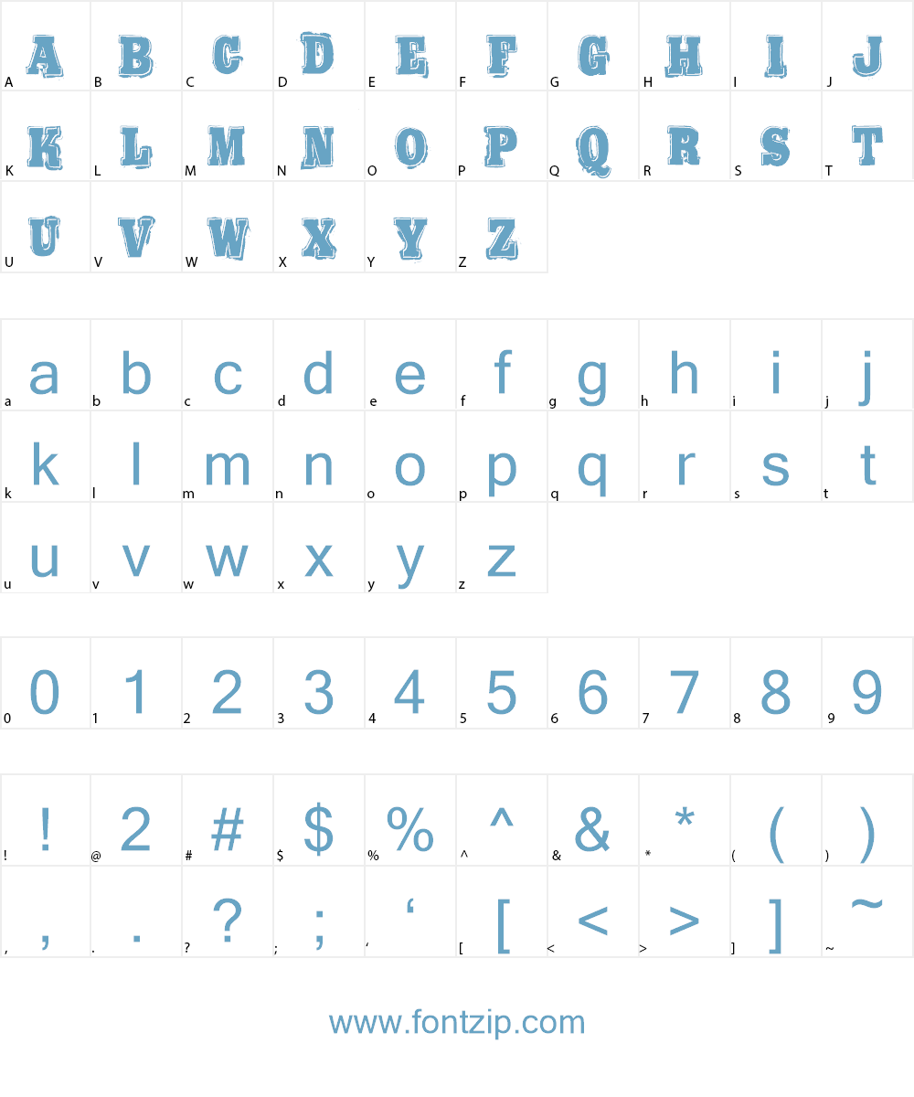 Bold Pressing H3 demo Font Character