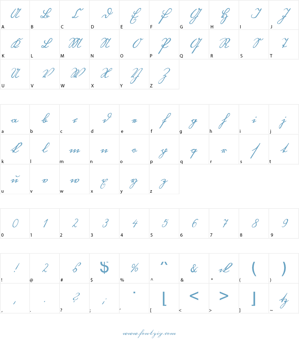 Blackletter Hand Font Character