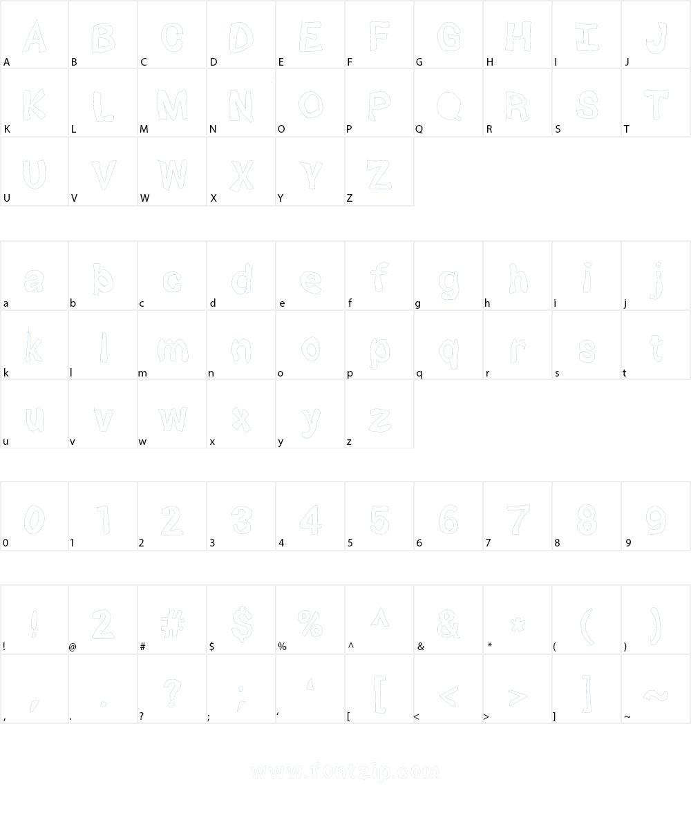 Squibbles Font Character
