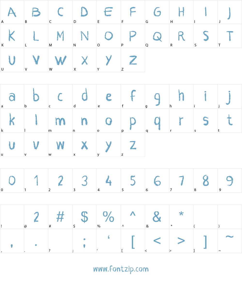 CF Crayons Font Character
