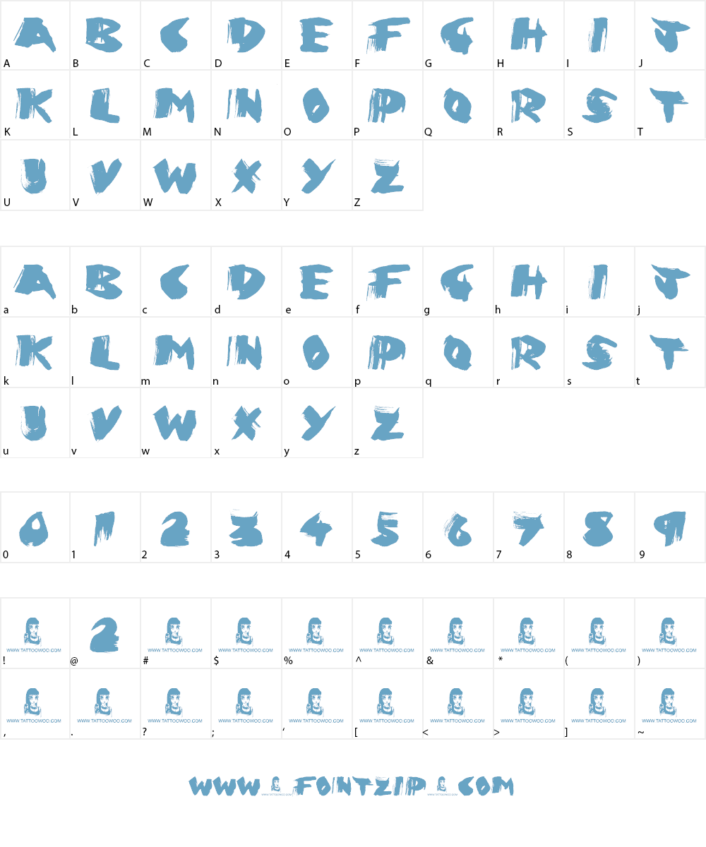 Greed Font Character