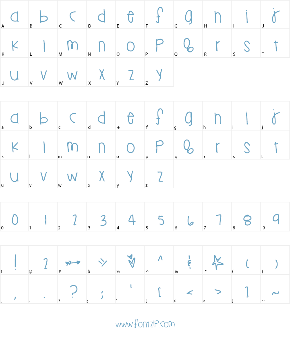 LemonadeJuice Font Character