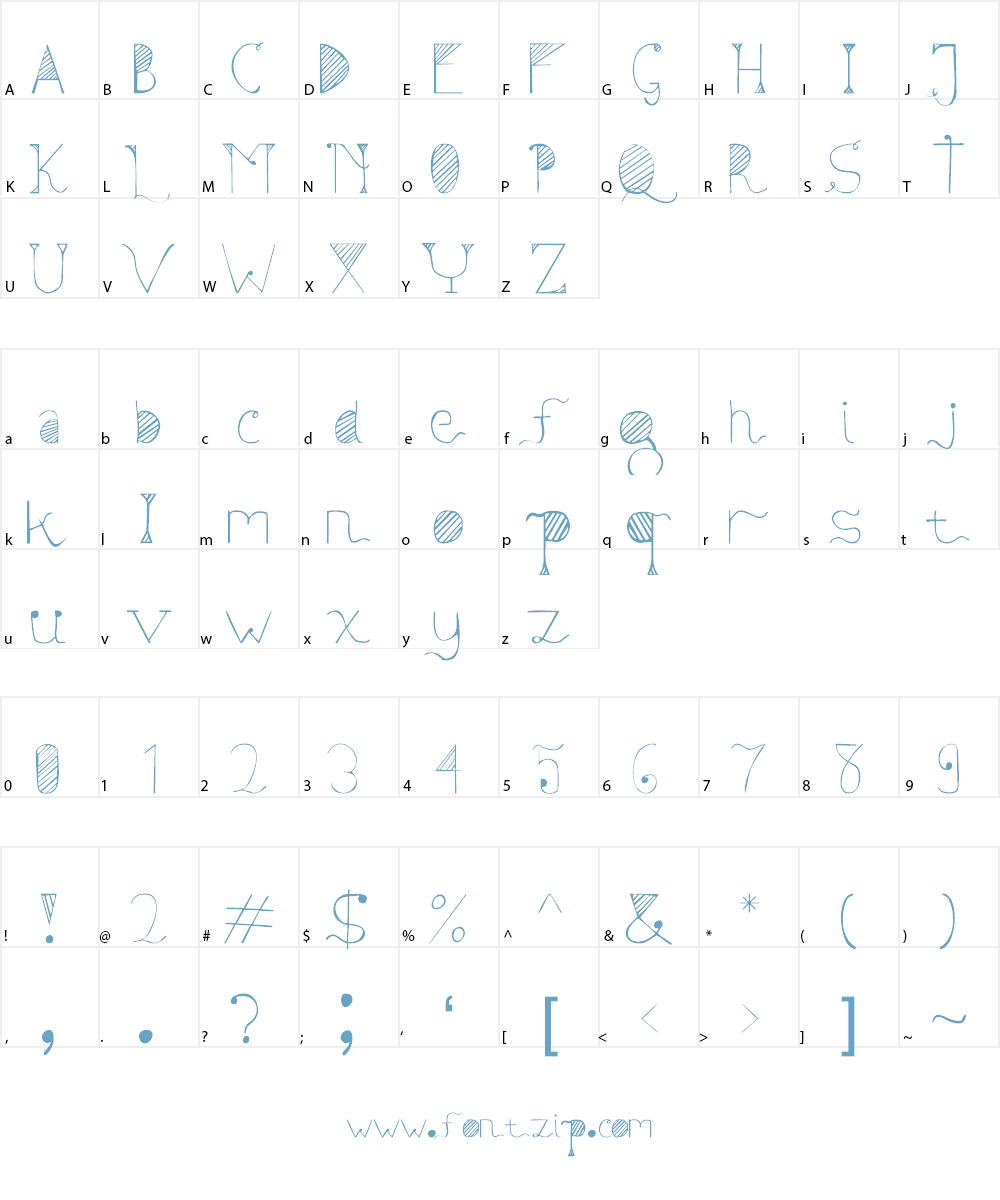 Sunyi Font Character