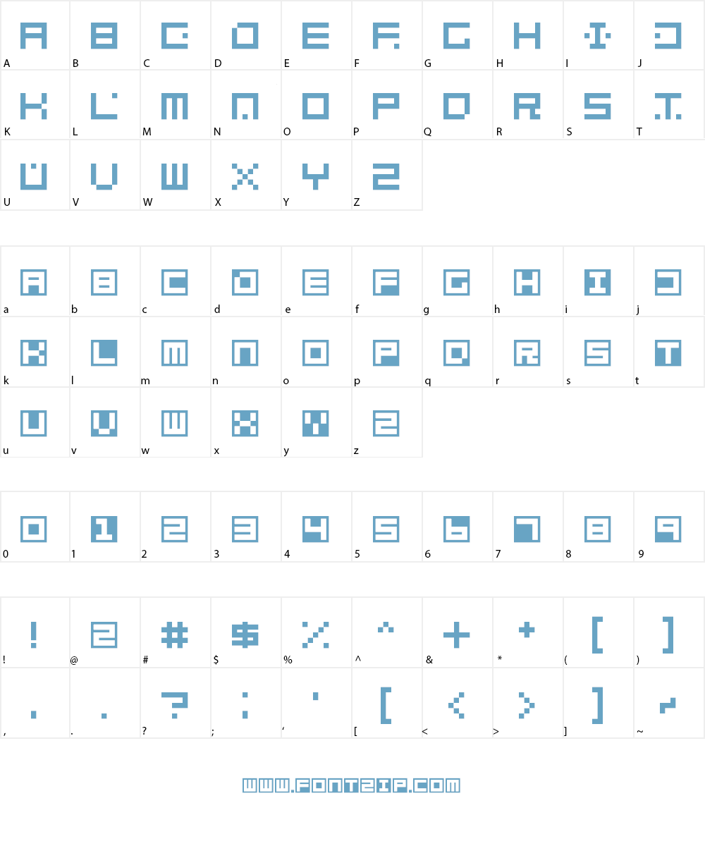 Terrablox Font Character