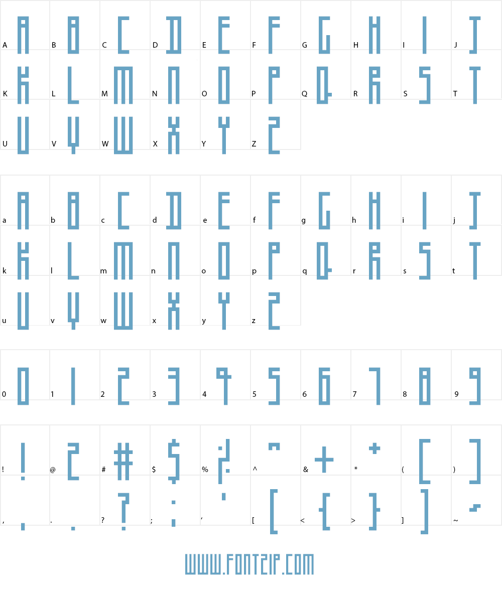 Thinman Font Character