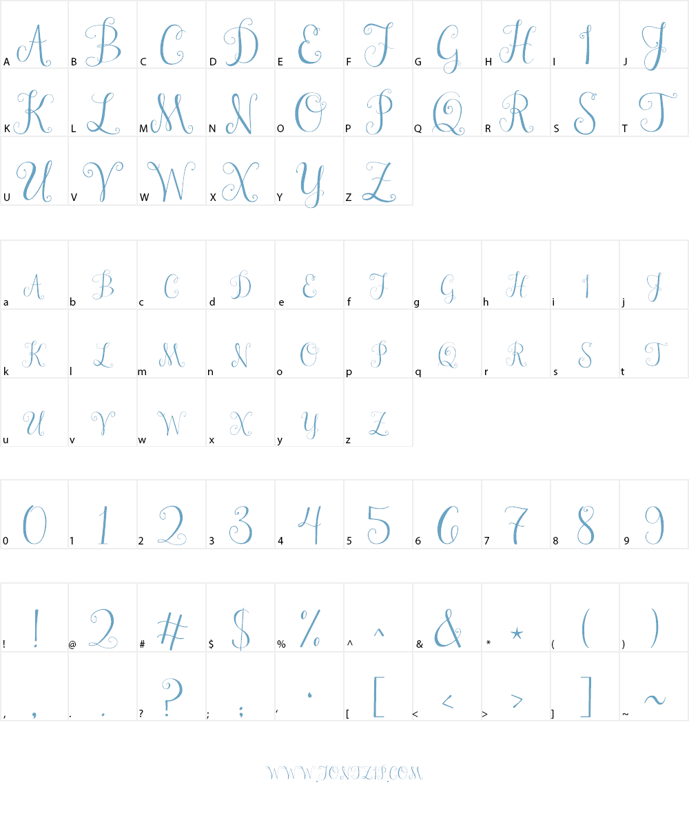 Janda Stylish Monogram Font Character