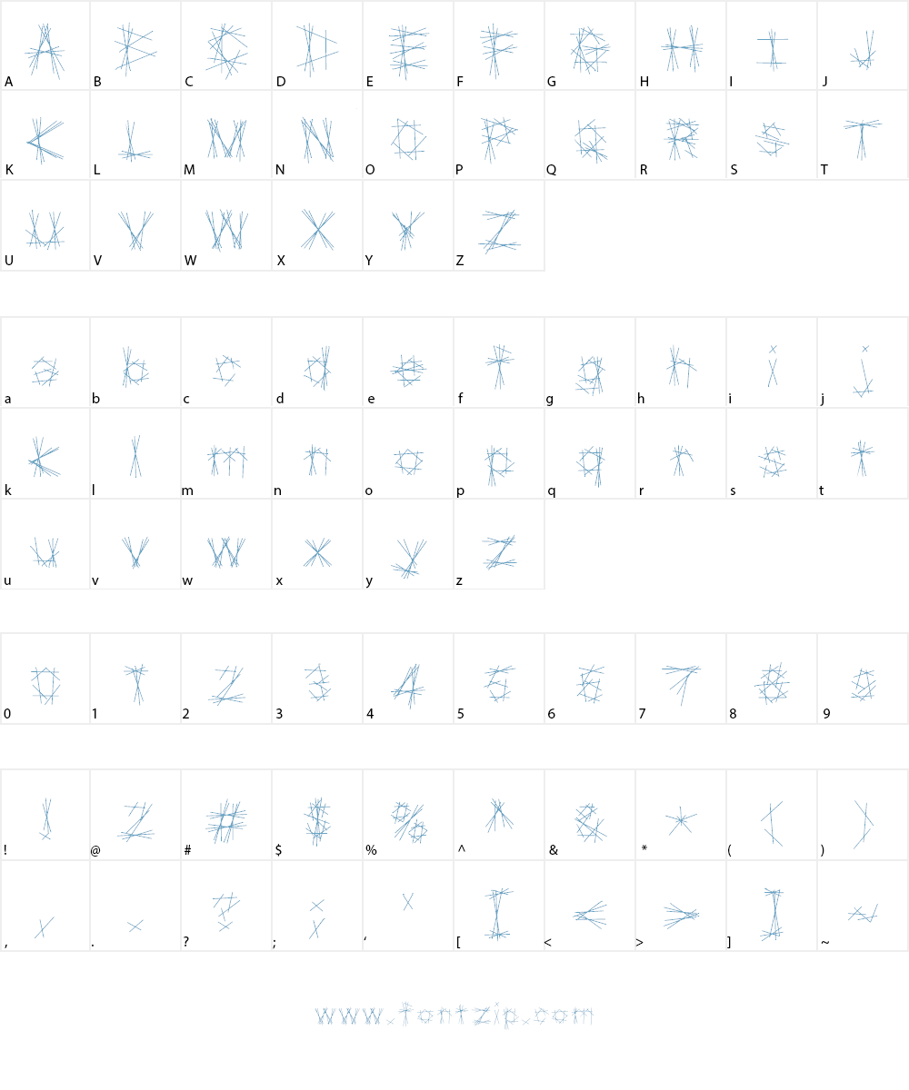 Tryptic Font Character